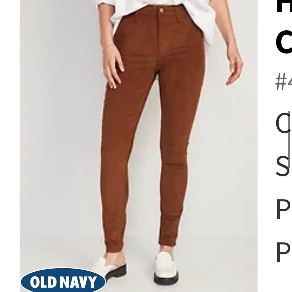 old navy orange corduroy
